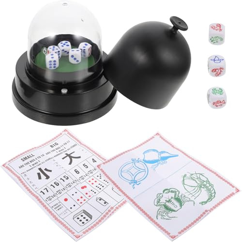 HOMSFOU Vaso de Dados Eléctrico Automático Compacto para Fiesta y Entretenimiento, Contenedor de Dados Profesional Material Abs y PP Ligero, Accesorio para Juegos de Mesa y Ktv