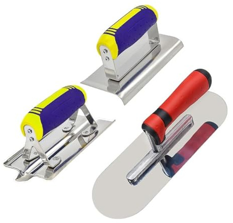 Spatule ergonomique pour maçonnerie fabriquée en acier inoxydable antirouille pour bordure de piscine et outil de lissage des murs