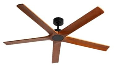 CREATE / WIND INDUSTRIAL WOOD XL/Ventilador de techo 100% madera con mando / 40W, Silencioso, Ø165 cm, 6 velocidades, programable, función verano-invierno