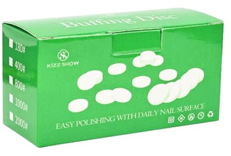 Disco lucidante per unghie Disco per pedicure per pedicure autoadesivo sostituibile tamponi per pedicure lime per lucidatura per piedi carta vetrata per unghie Kit corindone bianco per unghie