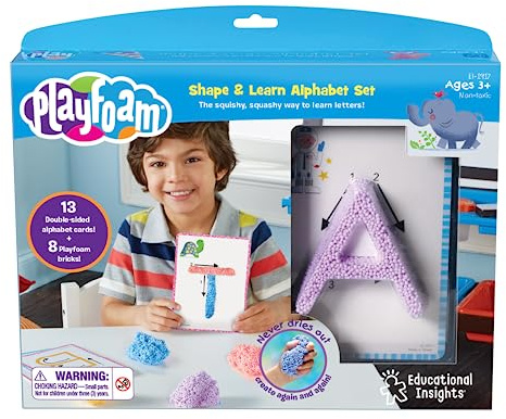 Learning Resources Playfoam Set Alfabeto Sensorial, 22 Piezas, Multicolor, Actividad Preescolar, Motricidad Fina, Letras Mayúsculas, Juego Montessori sin Pantallas