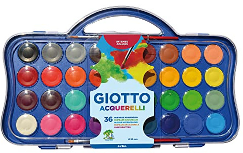 GIOTTO Aquarellstifte, 36 Stück + 1 Pinsel, 30 mm, 36