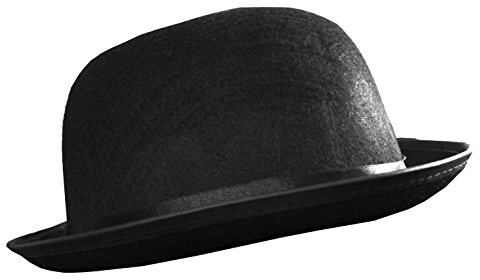 Kleiner Bowler-Hut, schwarzer Filz, 55 - 56 cm, für Damen oder Kinder, 12 Stück