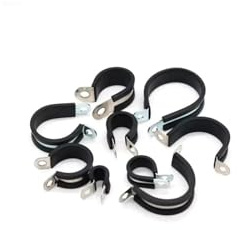 Rohrschellen Leitungsschellen Schlauchschellen mit Gummi DIN 3016 RSGU 50mm 15mm 5 Stück