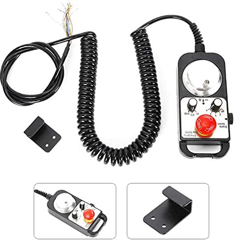 RATTMMOTOR CNC Manual Controller,4 Axis CNC Handwheel Electronic MPG Trailer with Manual Emergency Stop Pulse Generator for Milling Machine Mach3 Lathe
