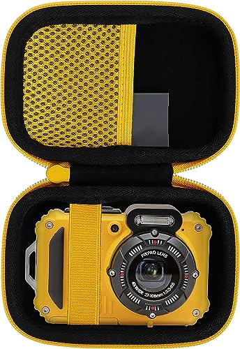 Aenllosi Étui de Rangement de Voyage pour Kodak PIXPRO WPZ2, Jaune | Ajustement Précis pour l'Kodak PIXPRO WPZ2, Coque Rigide en EVA, Protection Antichoc et Anti-Poussière, Étui Seul