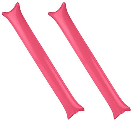 40 PCS Thicken Thunder Sticks Bam Bam Cheerleading Plastic Clap Hands Outfit Inflatable Noisemakers for Cheering Basketball Football Party Sport Team Spirit (Pink)