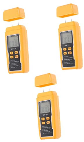 CORHAD 3pièces Testeur Humidité Bois Avec Écran Lcd Outil De Mesure Précis Pour Murs Et Sols Design Pratique Et Fonctionnel Pour Travaux De Construction