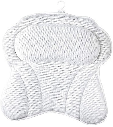 minkissy 1stück Badewannen-Kissen Mit Saugnäpfen Badekissen Für Kopf Nacken Und Schultern Weiches Und Atmungsaktives Material Für Entspannende Zu Hause