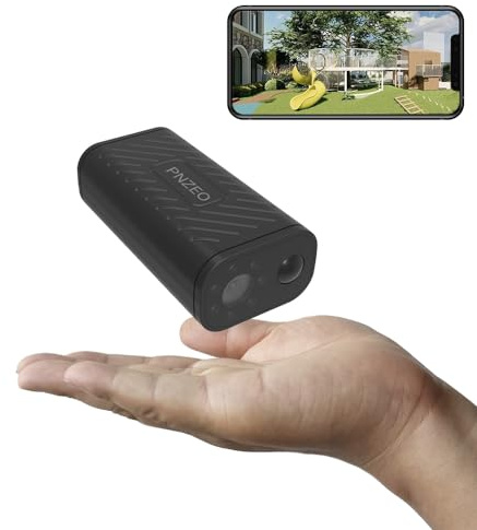 Mini telecamera di sicurezza domestica intelligente per interni, wireless, WiFi, visione remota, 1080p, portatile, impermeabile, con rilevamento umano, basso consumo energetico, standby in stand-by,