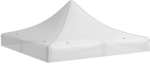 Outsunny Toit de rechange pour tonnelle pliable en tissu Oxford avec toit pointu imperméable et anti-UV Blanc 3 x 3 m