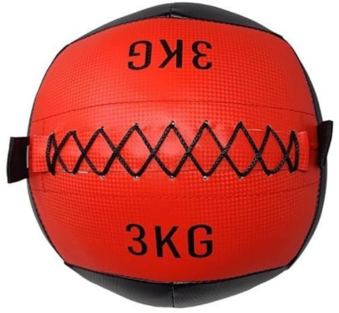 DONATIF Palla Medica 3 Kg, Wall Ball Ecopelle per Esercizi e Allenamento funzionale, Home Fitness