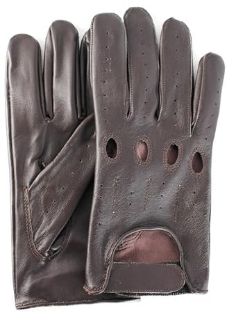 Zerimar Lederhandschuhe für Herren, Motorradhandschuhe für Herren, klassische Vintage-Lederhandschuhe für den täglichen Gebrauch, weich und bequem