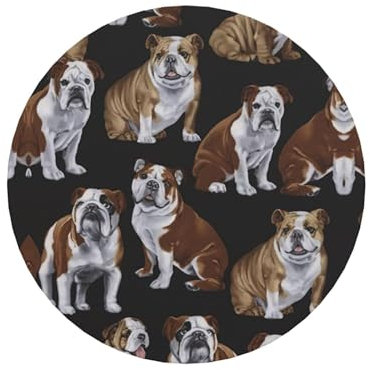 Englische Bulldoggen Premium magnetische runde Kühlschrankmagnete, langlebig und stilvoll, geeignet für jede Metalloberfläche