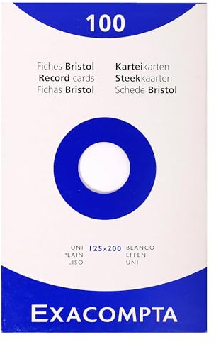 Exacompta 12 Boxen 100 Karteikarten Blanko 125 x 200 mm Weiß