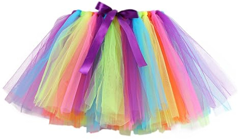 Tütü Damen Tüllrock Tütü Kinder Regenbogen Rock Damen Tüll Tüllrock Mädchen Tüllrock Bunt Kinder Prinzessin Tanzkleid Mädchen für Fasching Party