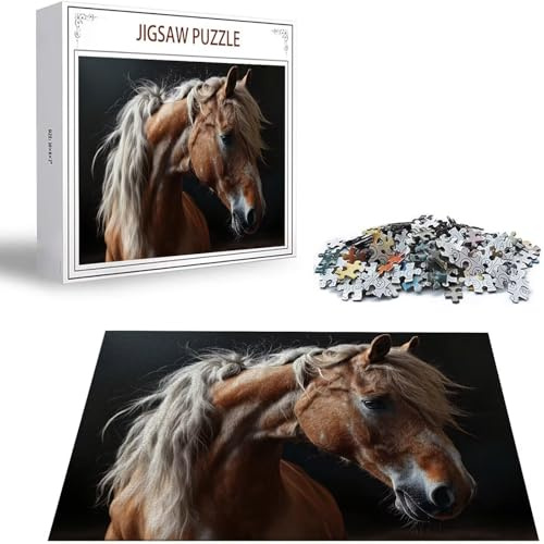 Tier Puzzle 5000 Teile Pferd Puzzle Erwachsene, Holzpuzzle Erwachsene, DIY Groß Puzzelmatten, Premium Quality Klassische Wooden Jigsaw, Holzpuzzle ab 14 Jahren für Jungen, Geschenke Mädche S-96
