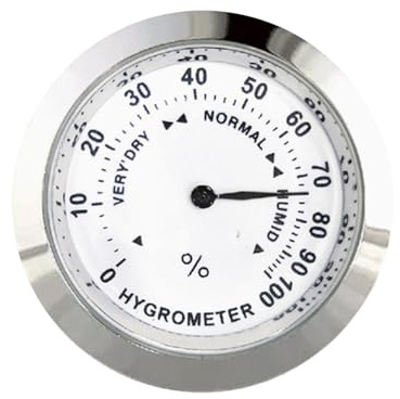 Termómetro higrómetro - hidrómetro medidor de humedad | Sensor de humedad analógico de alta precisión | Monitor higrómetro - Indicador de humedad para humidor - Caja de armario para el cuidado