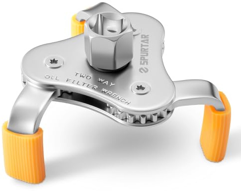 Spurtar Llave Filtro Aceite 3 Garras Ajustable 64–104 mm, Llave para Filtro de Aceite Universal con Garras Antideslizantes para Coche, SUV y Camión