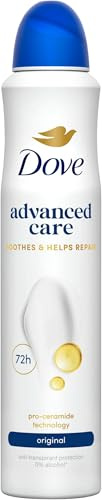 Dove Advanced Care Desodorante Original Protección 72 horas Spray 200ml (Paquete de 5)