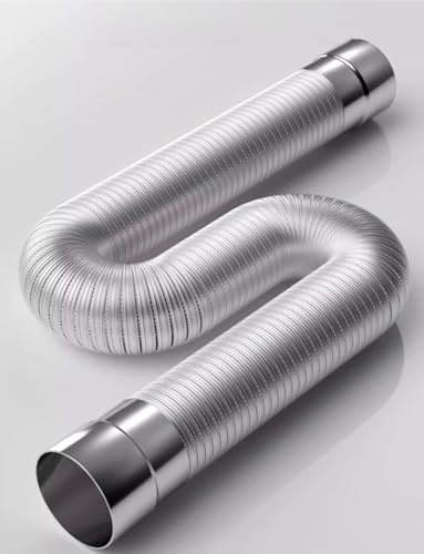 Stainless Steel Flexible Hose, Elbow Pipe Liner Bend Multi Stretching 1/2Meters for Camping Wood Stove Chimney(79in,2.4in/6cm)