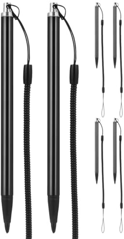 Zerodeko Set 6 Penne Stylus Resistive per Schermi Touch con Cavo Antivento in Alluminio e Rame, Design Anti-smarrimento una Scrittura Scorrevole su Dispositivi Resistivi