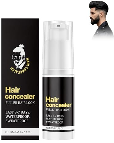 Vattentätt hår concealer för tunning hår, Bald Spots & Grey Coverage, Root Up & Hair Filling Cream för omedelbar full look, Sweatproof för män och kvinnor (50 g)