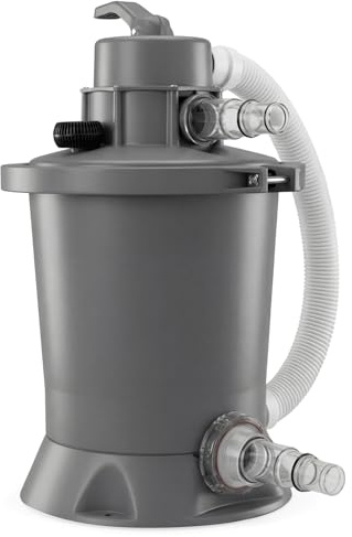 VirtuFit Filtro de arena 800 GPH (3028 L/h) – Bomba de filtro para piscina de 32 mm de diámetro, conexión para piscina elevada, con válvula multidireccional y función de lavado posterior, purificación