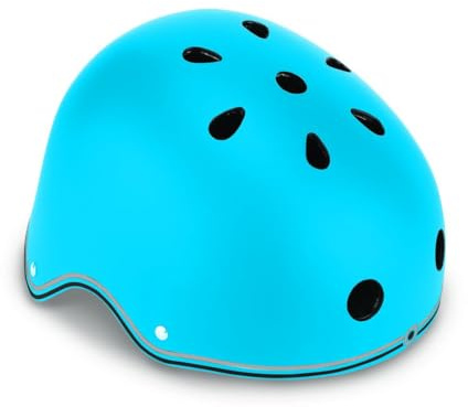 GLOBBER Primo-Sky - Casco para niño, Unisex, Azul Claro, Talla XS-S