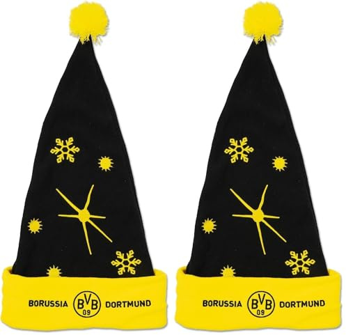 Borussia Dortmund Unisex Bvb-weihnachtsmütze Mütze, Schwarz/gelb, Einheitsgröße EU