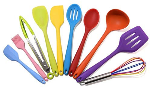 F-HOME Fouet, Batteur Manuel, Fouet en Silicone, Ustensiles De Cuisine Antiadhésifs en Silicone Résistant À La Chaleur for La Cuisson, La Cuisson Et Le Mélange (Couleur : Multicolore)
