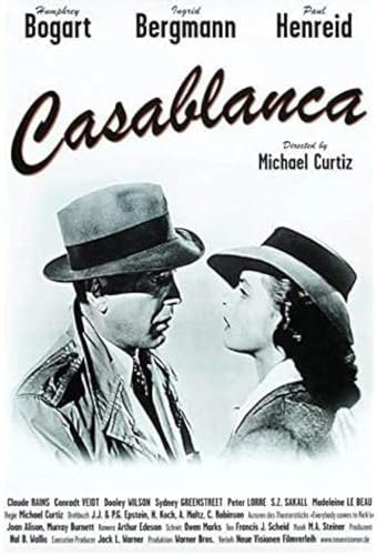 Poster Casablanca Vintage Filmplakat Wandkunst Bilder Poster Und Drucke Filmstills Leinwand Malerei Kunst Wand Home Decor 50X70Cm Kein Rahmen