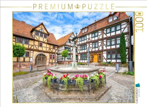 CALVENDO Puzzle Storchenbrunnen Gerstungen | 1000 Teile Lege-Größe 64 x 48 cm Foto-Puzzle für glückliche Stunden