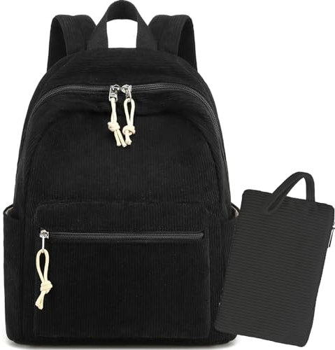 LEDAOU klein Rucksack für Damen Mini-Rucksack Geldbeutel für Mädchen Teenager Kinder Schule Reisen Schultertasche 2-teiliges Damen-Rucksäcke-Set