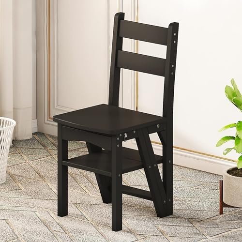 Sgabello pieghevole in legno a 4 gradini per cucina, bagno, ufficio, casa, libreria portatile, scaletta con gradini