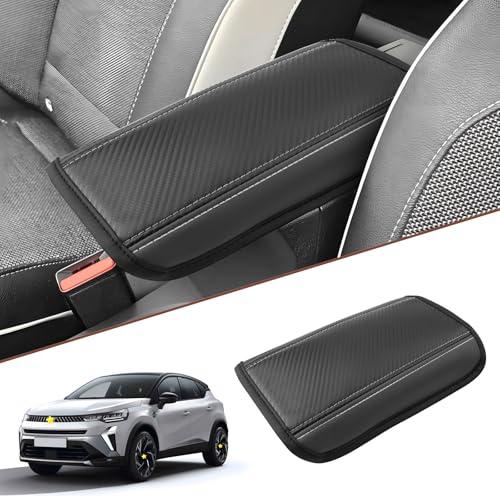 SKTU Housse d'accoudoir compatible avec Renαult Captur II 2020-2024 2025 Accoudoirs de voiture Console centrale Protection (noir)