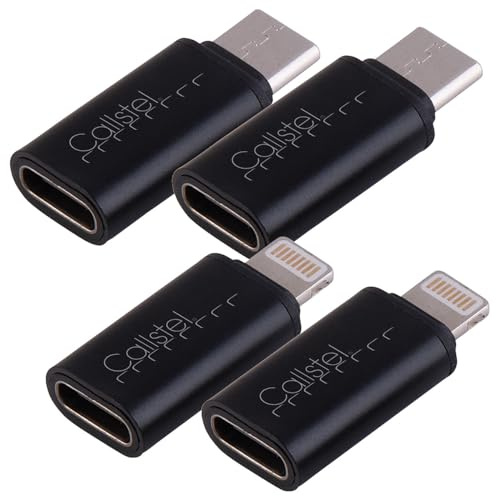Callstel Adapter iPhone: 4er-Set USB-Adapter, USB-C auf Lightning, Lightning auf USB-C, 10,5 W (USBC auf, iPhone, Netzteil)