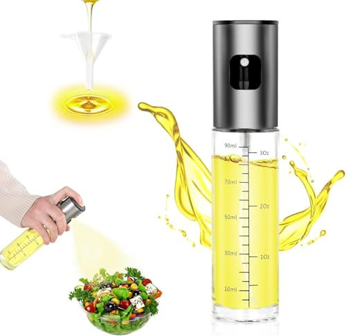 Genérico Spray Aceite Cocina, Vaporizador Aceite y Coctelera Vinagreta 100 ml, Vinagre, Pulverizador para Asar, Ensaladas, Spray Aceite Oliva