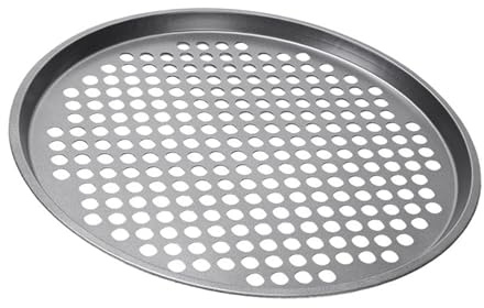 LeeQinersw Padella per Pizza con Buchi per Il Forno, persino Riscaldamento, Vassoio Pratico Vassoio per Pizza per del Ristorante per la casa, 33cm