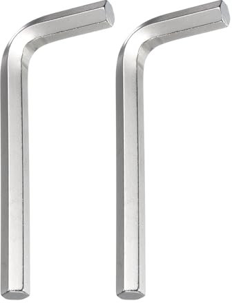 sourcing map 2pcs Hex Key Wrench 3/8 45# Carbon Steel L-Shape Hexagon SAE Wrenches Repairing Tool for Home DIY Bike Motorcycle Repair, Silver Tone