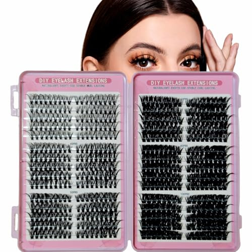 SDXCJY Ciglia Cluster 600 pezzi 30-40-50-60-80-100D ciglia individuali Wispy ciglia naturali a grappolo fai da te estensioni per ciglia 8-16 mm ciglia finte per ragazze e donne (nero)