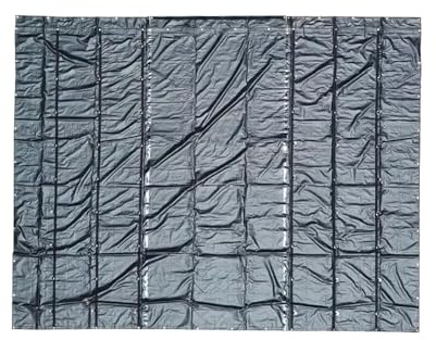 24' x 20' Flatbed Trailer Steel Tarp with 8 FT Drop - Heavy Duty Black 18 Oz Vinyl Waterproof Tarp for Truck/Trailers to Protect Cargo from Wind, Rain, Snow, and Sun
