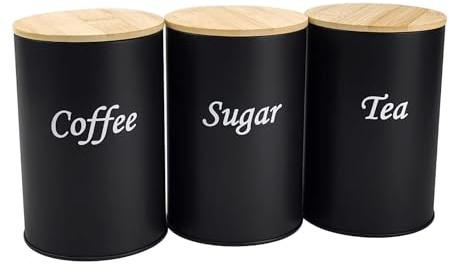 ZLKRHAK 1 Satz Mit 3 Vorratsdosen Mit Deckel Luftdicht Teebox Vorratsgläser Mit Deckel Kaffeedose Kaffeedose Luftdicht Kaffeedosen Kaffeebehälter Kaffeepulver Behälter