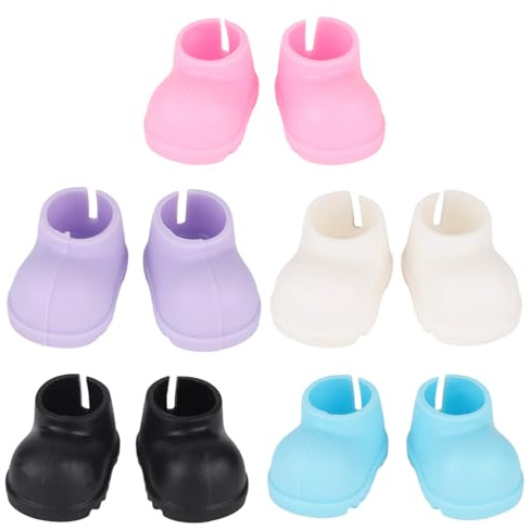 5 Paia Mini Scarpe per Bambole, Scarpe Piccole Colorate Carine Accessori di Moda per Bambole 15cm/17cm