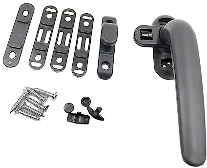 KiBcsLic Manija de Ventana Tirador de Seguridad Herraje Universal Cierre para Ventanas Manija de Puerta con Diseño Ergonómico Adecuada para Reemplazar Manijas, Derecho, Individual