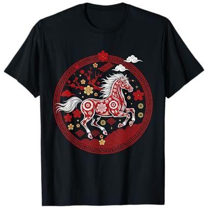 Nouvel an Chinois 2026 Année du Cheval Patrimoine Chinois T-Shirt