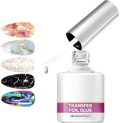 Colla Per Unghie Foil - Gel Adesivo 10ml Per Trasferimento Foil, Stickers & Nail arт | Colla Unghie | Manicure Qualità Salone A Casa Per Donne, Matrimonio & Festa