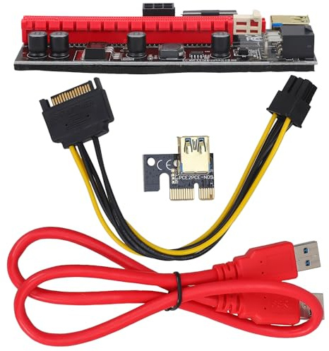 Pcie Graphics Extension Card Pvc Copper Aluminum Red | Laptops and External Displays, Uninterrupted Connection and Better Performance, Multimedia Enthusiasts and Gamers