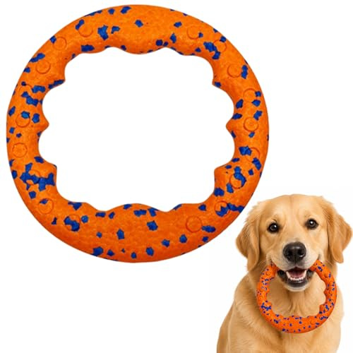 Wasserspielzeug Hund, Langlebiges Hundespielzeug, Weicher Frisbee Ring Für Große Hunde, Apportierspiel Mit Schwimmfähigkeit, Robustes Kauspielzeug Für Outdoor-Aktivitäten, Orange Farbe, Einzelstück