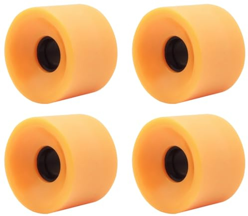 Deskium Skateboardhjul, 4 st, 80 A polyuretanersättning, 2,8 x 2 tum/7 x 5 cm, för longboard, dansbräda, fiskbräda (orange)